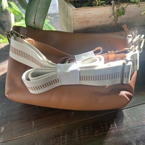 Camel Leather Madewell crossbody handbag. NWT